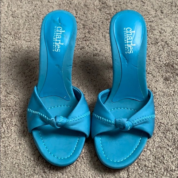 Charles David Shoes - Charlies David Ladies Blue Heels